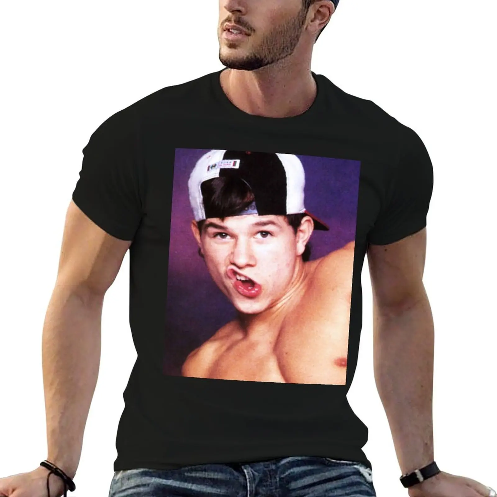 Camiseta Marky Mark, camiseta de diseñador para hombre, camisetas de algodón suave para hombre, camiseta de algodón
