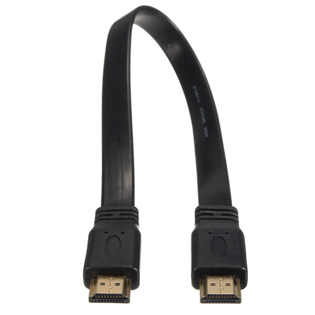 Short Male to Male Plug Flat Cable Cord Full HD for Audio Video HDTV TV