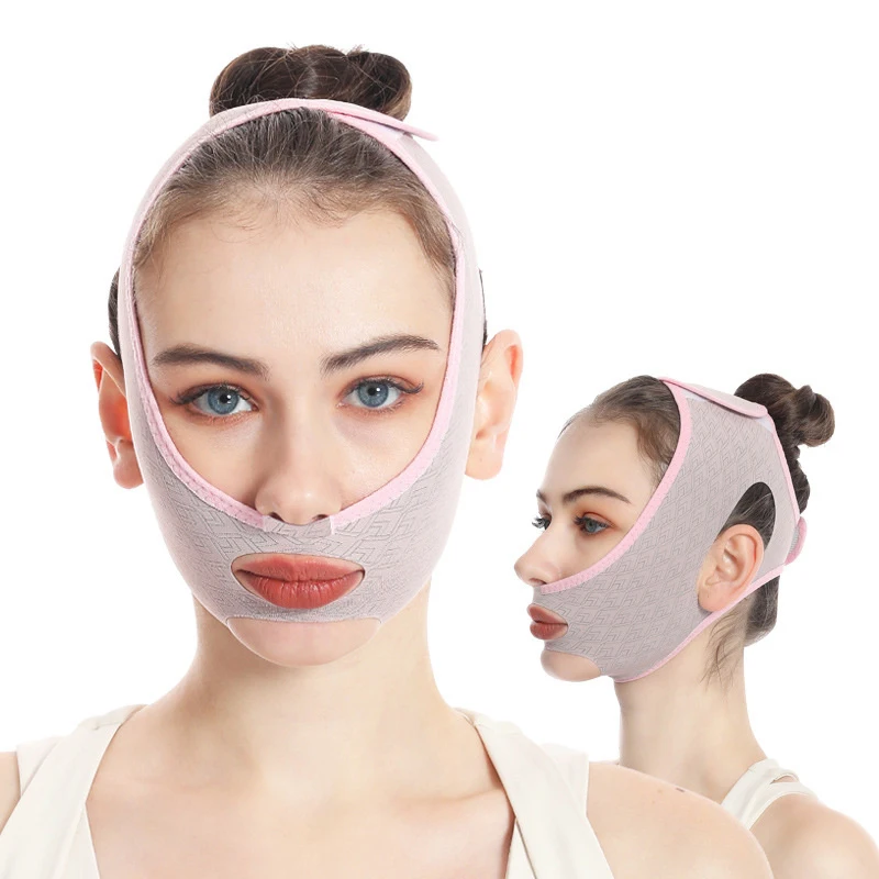 Bandage amincissant pour le visage, masque en forme de V, ceinture de levage du ruisseau et des joues, sangle anti déformable, outils de soins du visage