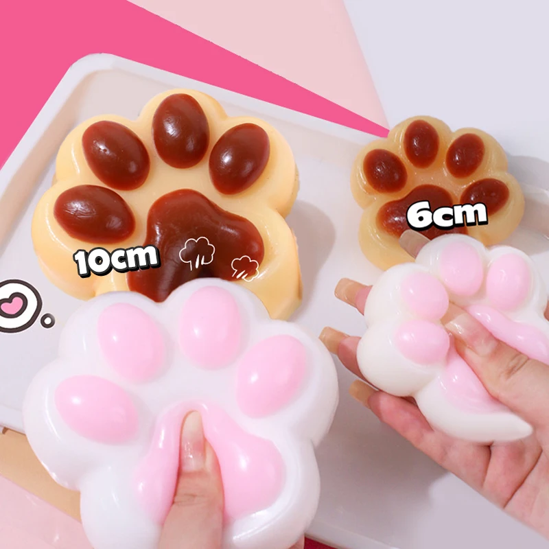 10cm Ultra-large Soft Cat Paws Squeeze Stress Relief Decompression Toys Slow Rebound New Fidget Toy Kids Gifts