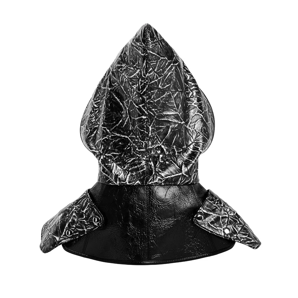 Retro Punk Medieval Gothic Knight Short Hooded Cloak Wizard Witch Halloween Ruffled Shoulder Cape Cowl Pestilence Accessories