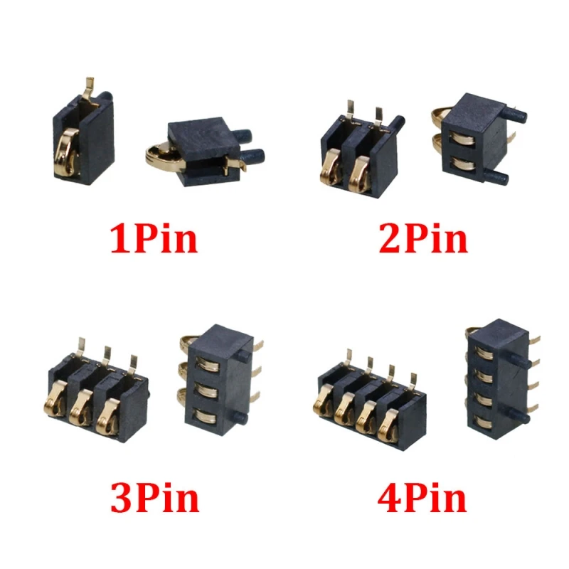 

10PCS BC-36 Battery Holder 2.5 Pitch 1Pin2Pin3Pin4Pin Gold Plated Shrapnel Charging Connector Conductive Holder