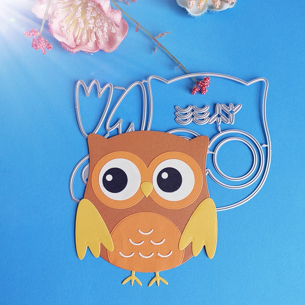 beautiful animal owl cutting dies for English letters, scrapbooks, reliefs, craft stamps, photo album puzzl