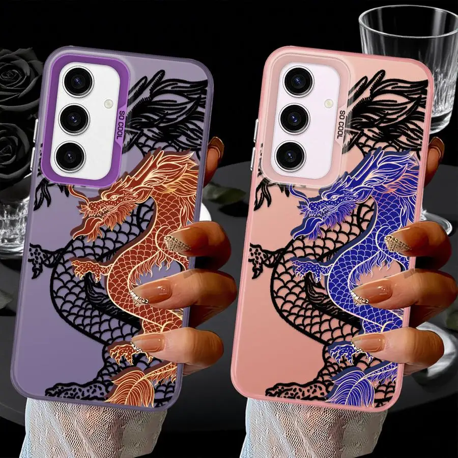 Case for Samsung Galaxy A14 A56 A54 A72 A32 A36 A25 A73 A17 A52 A13 A16 A34 A12 A23 A71 Phone Cover Dragon