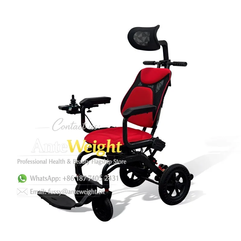 Lithium Battery Aluminum Lightweight Portable Folding Active Power Electric Wheelchair Foldable for Disabled Elderly