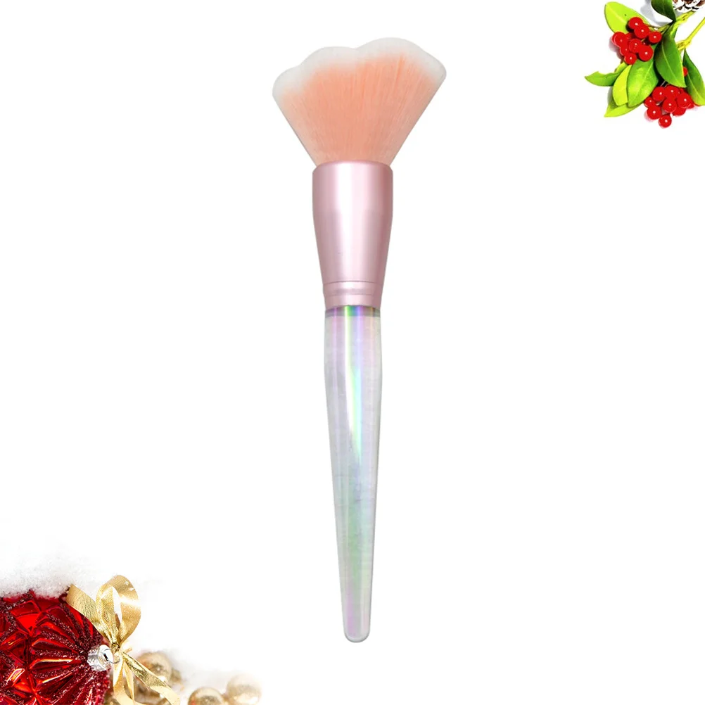 

Golden Professional Paw Makeup Brush Plastic Handle Loose Powder Foundation Brush Portable Lightweight Makeup