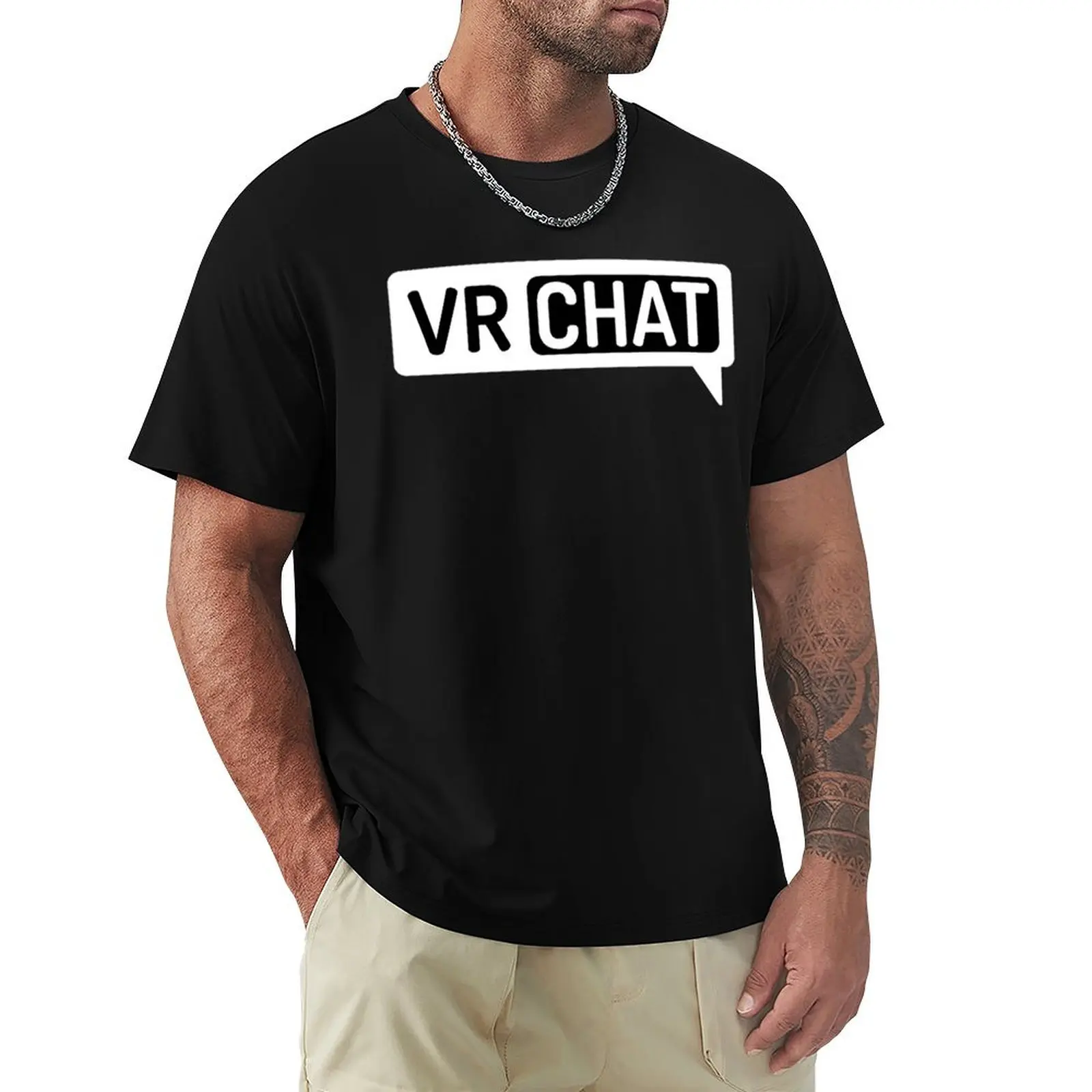 Vr chat best game T-Shirt blacks anime Short sleeve tee Man t-shirt tee shirts for men