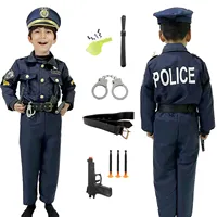 Police Officer Costume for Kids Boys Girls Costume Cop Uniform Outfit Role Play with Toys Accessories,  Kid Costume Dress up