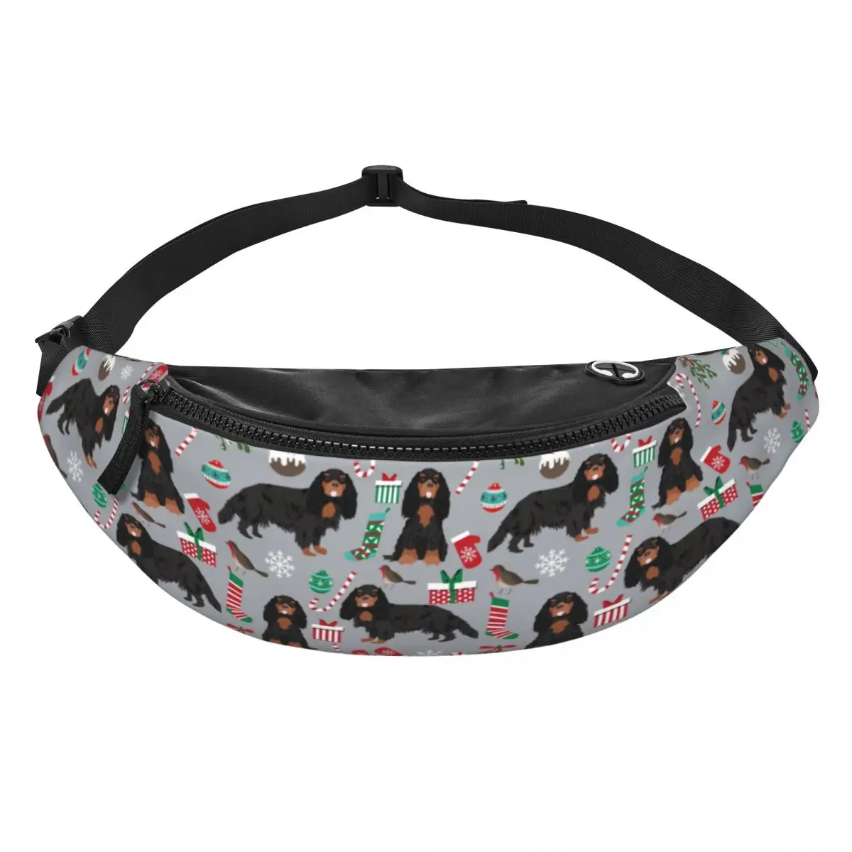 Cavalier King Charles Spaniel Christmas Gifts Fanny Pack for Traveling Men Women Pet Dog Crossbody Waist Bag Phone Money Pouch