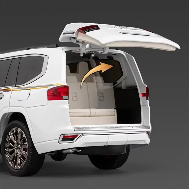 1:18 land cruiser lc300 zx suv liga carro diecast modelo som luz brinquedo modelo exibição ornamentos brinquedo das crianças presente