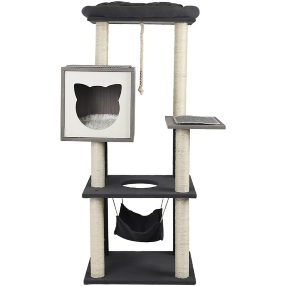 

Cat Easy to Clean Climbing Frame Tree Nest Frame with Multi-Layer Climbing Column Jumping Platform Supplies