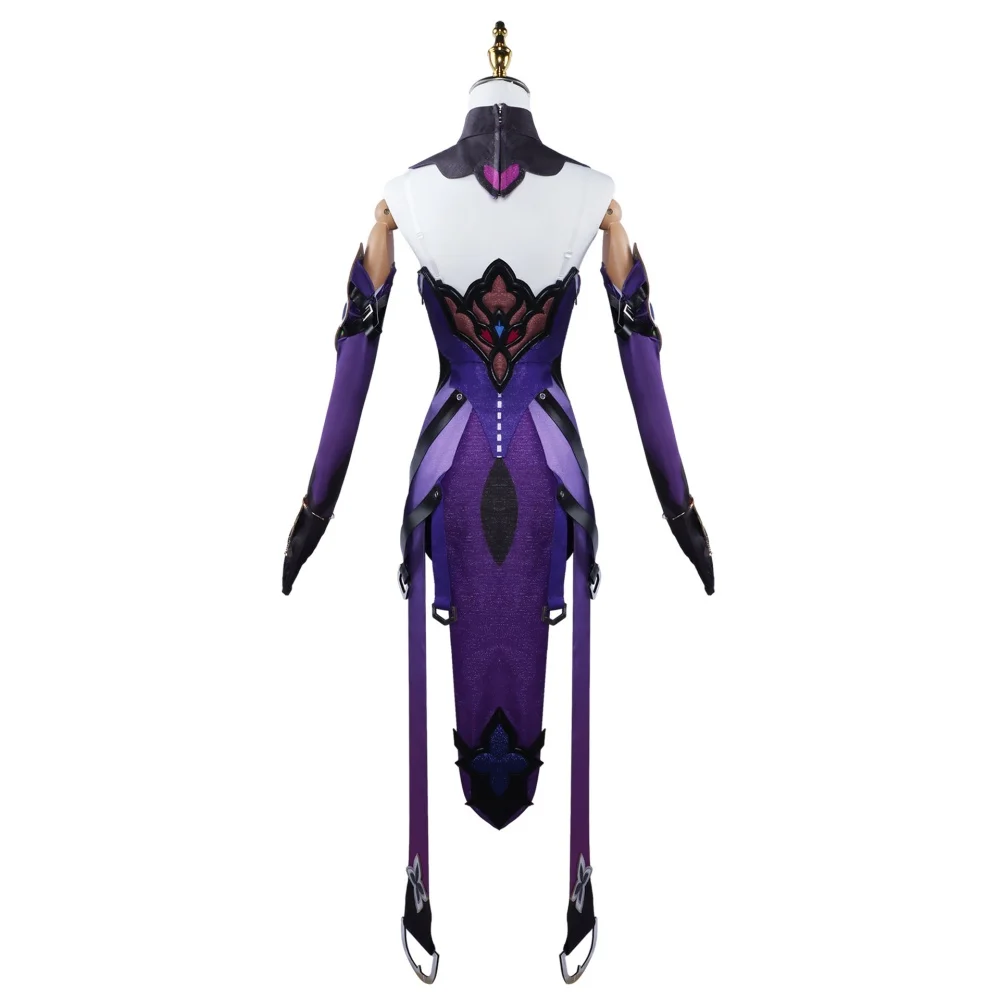 Honkai-Star Rail For§ Hall Cosplay Costume, Black FzAugur, Fortune Seer, Perruque, Robe, Uniforme, Sauna Wear, Halloween Party, Trempé