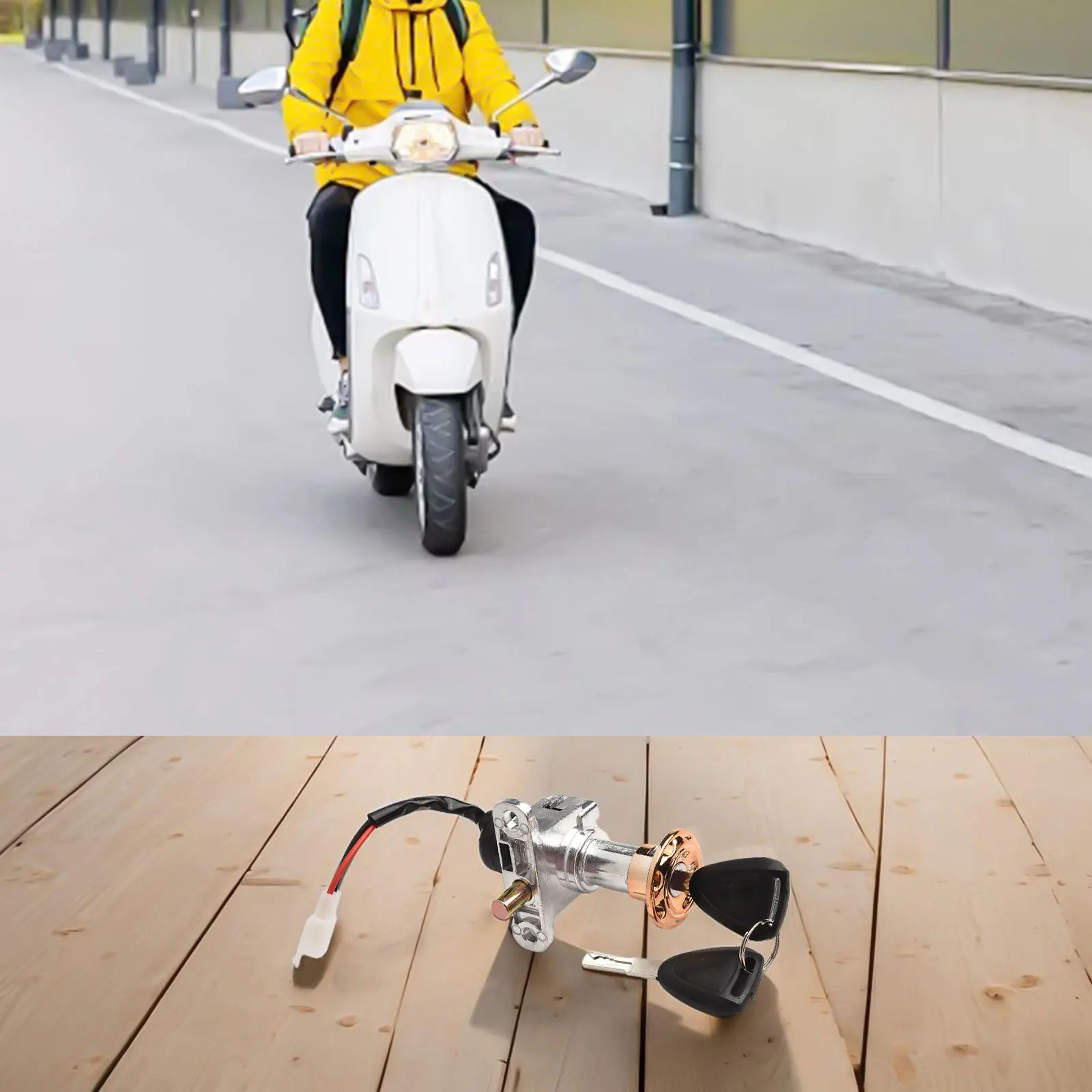 لقطع الغيار كخيارات الصورة قفل مفتاح الدراجة الكهربائية ومفتاح للدراجة الكهربائية سكوتر 2PIN التبديل