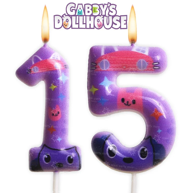 

Свеча для торта «Кот Габби» из мультсериала «Кукольный домик Габби», украшение для дня рождения, праздничные товары, игрушки, декор для торта ﻿