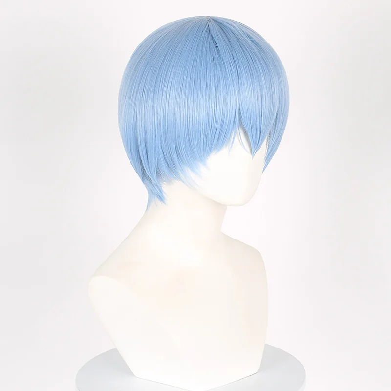 Anime Frieren‘s Friend Himmel Cosplay Wig Heat Resistant Blue Short Hair Men Halloween Party Role Play Costume Props Wigs