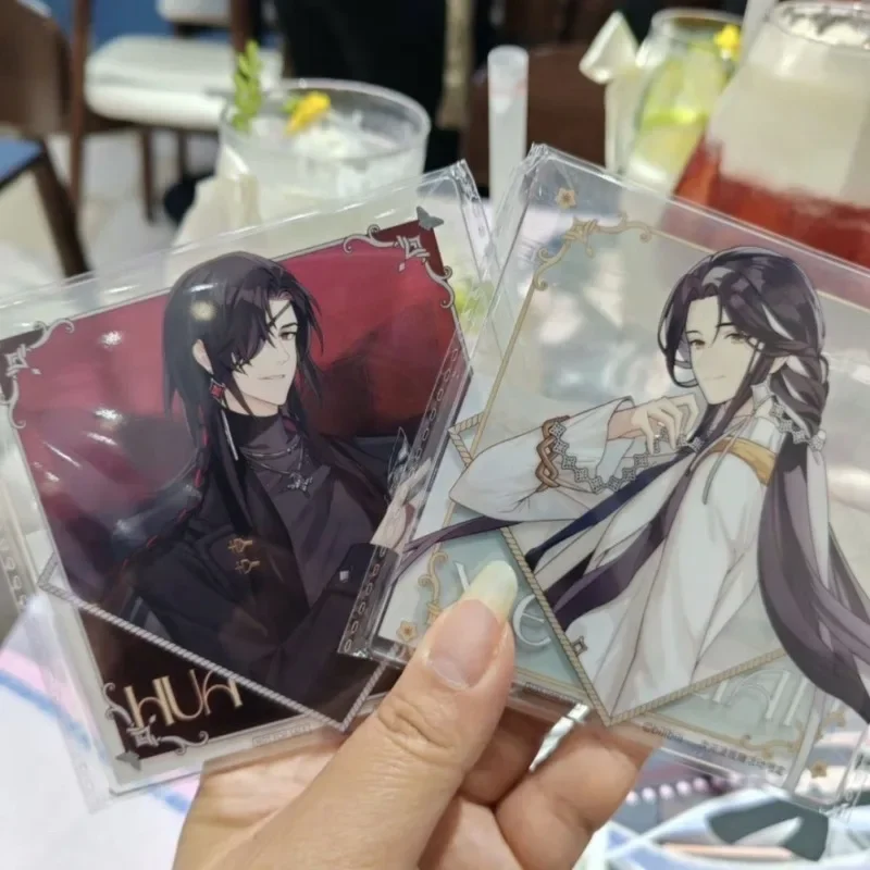 Cute 2Pcs/Set Tian Guan Ci Fu Photo Props Diy Acrylic Transparent Card Heaven Official's Blessing Collection Card
