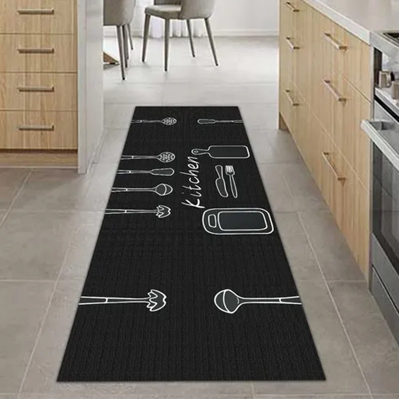 

Mat for Kitchen Pvc Waterproof Carpet Anti-slip Home Decoration Area Rug Leather Entrance Doormat Alfombra De Cocina 주방 깔개
