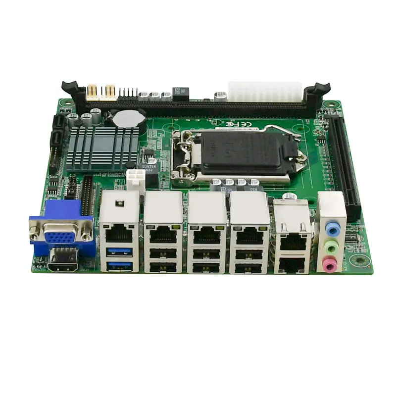 Eip EITX-7569 Mini ITX Motherboard Intel 4th Gen LGA 1150 CPU 2/4/6 LAN DDR3 Support 8GB Memory Computer Server