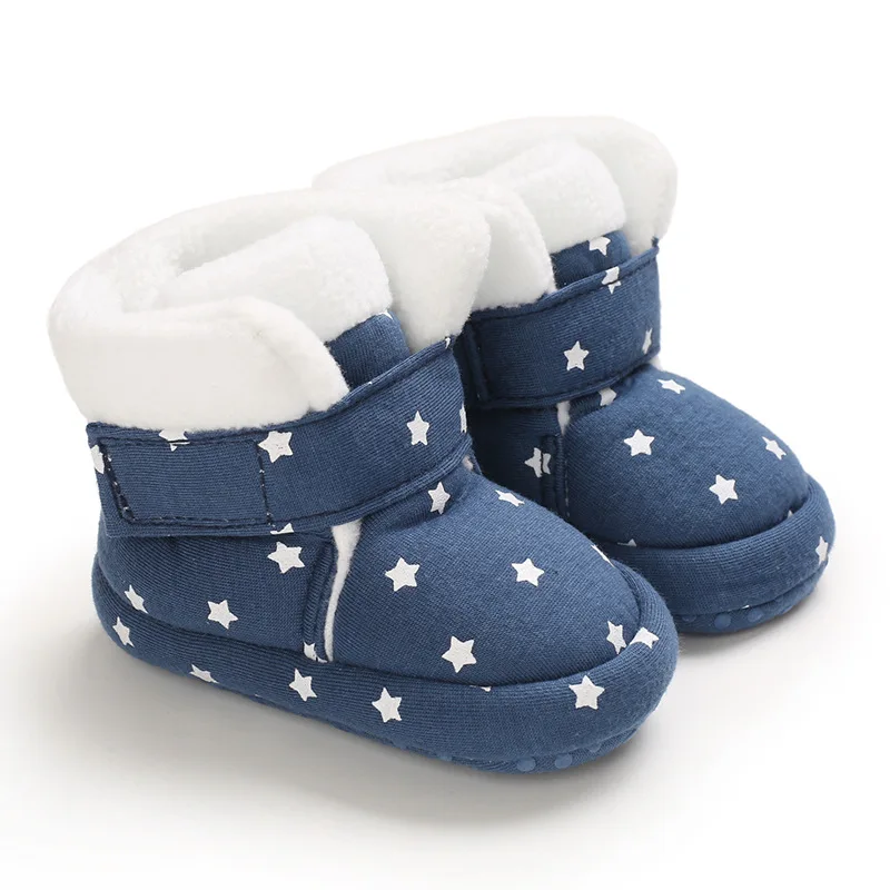 

2022 Casual Baby First Walker Anti-slip Snow Boots Infant Plush Shoes Newborn Baby Girl Prewalker Winter Keep Warm Boys Shoes