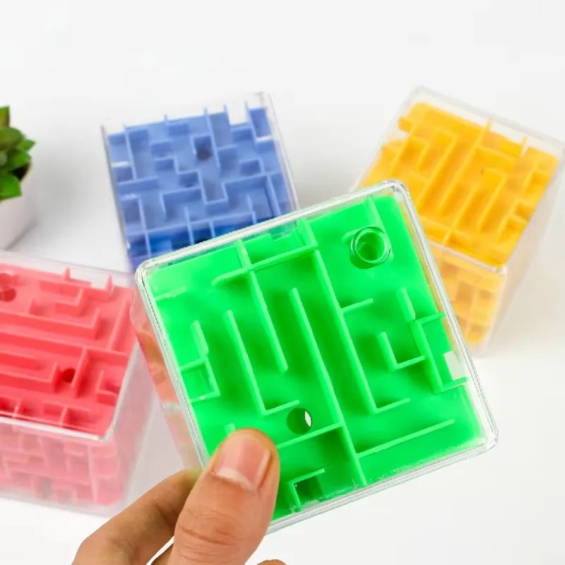 TOBEFU 3D Maze Magic Cube Transparent Six-sided Puzzle Speed Cube Rolling Ball Game Cubos Maze Toys for Children Educational