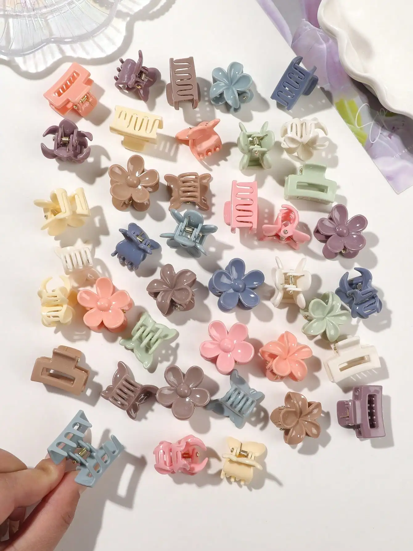 40 Stück langlebige Mini-Haarklammern, ideal für Kinder und Erwachsene, zur Haarstyling-Dekoration, zum Befestigen von Ponyfransen, mit starkem Halt, Multifunktions-Klemmklammern – Detail 24