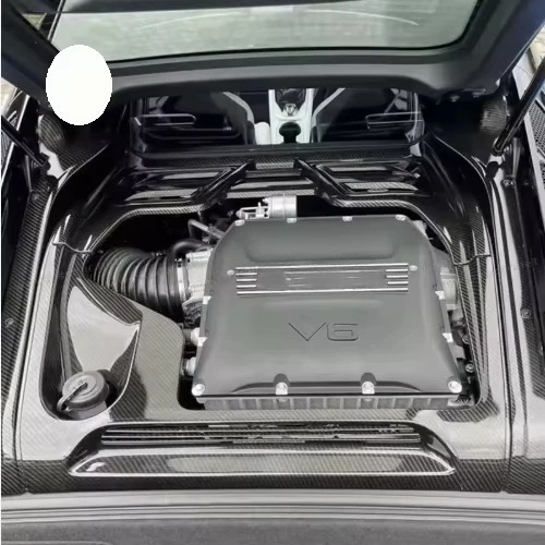 Couvercle de moteur sec en Fiber de carbone de Style OEM, intérieur pour couvercle de baie de moteur Lotus Emira