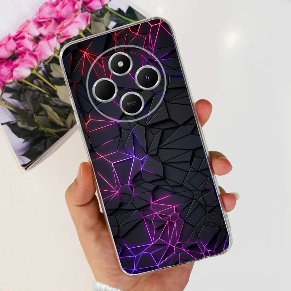 For Xiaomi Poco C75 Case 2024 New Stylish Flower Soft Transparent Silicone Phone Cover For Xiaomi Poco C75 4G C 75 PocoC75 Coque