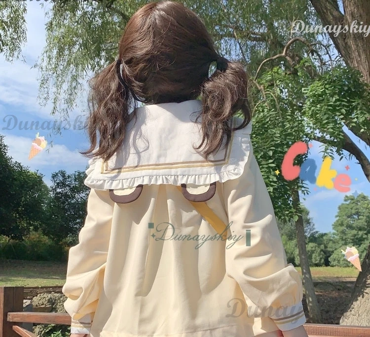 Summer New JK School Uniform Cute Tiger Top Pleated Skirt Bow Tie Sailor Suit Y2K Girl Women Halloween