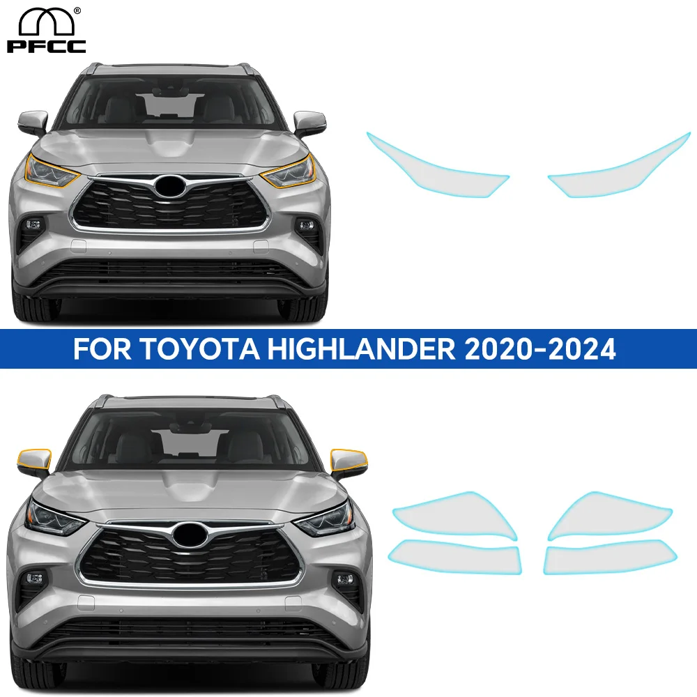

For Toyota Highlander 2020-2024 Precut Headlight Rearview Film Car Bra Clear TPU 8.5mil Anti Scratch Paint Protection Film