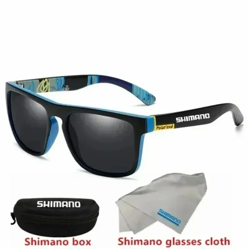 Shimano-gafas de sol polarizadas con protección UV400 para hombre y mujer, lentes de sol para exteriores, caza, pesca, conducción, bicicleta, caja opcional