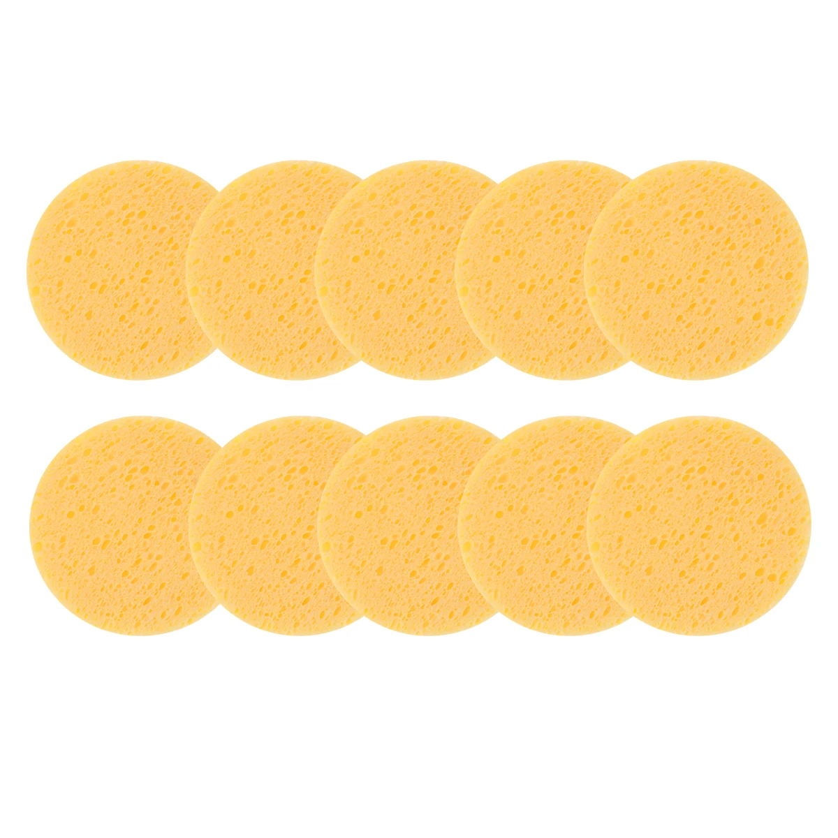 10Pcs Makeup Removal Sponge Wood Pulp Facial Sponge for Deep Cleansing and Makeup Removing Soft Puff Ideal for Cream