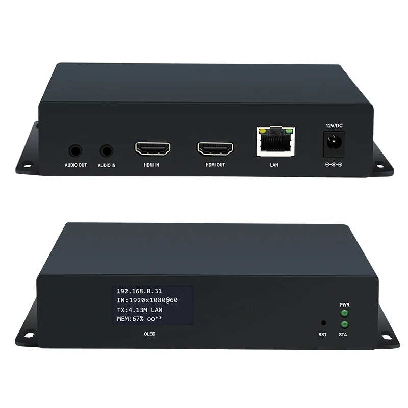 H.265&H.264 1080P HDMI RTMP/SRT/HTTP/RTSP/UDP/ OLED display live streaming encoder