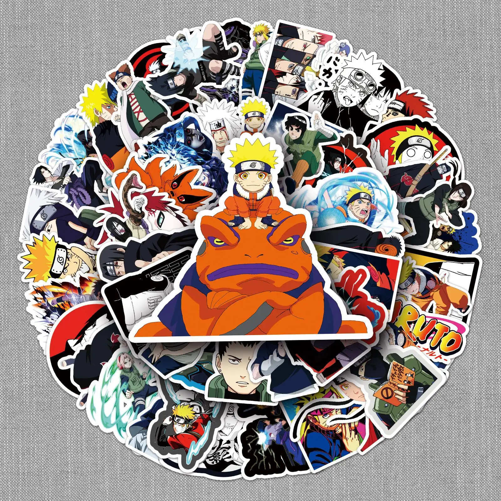 50-70pcs Cool Naruto Cartoon Stickers Decoration Mobile Phone Case Laptop Suitcase Waterproof Stickers Kid Decal Toys Gift