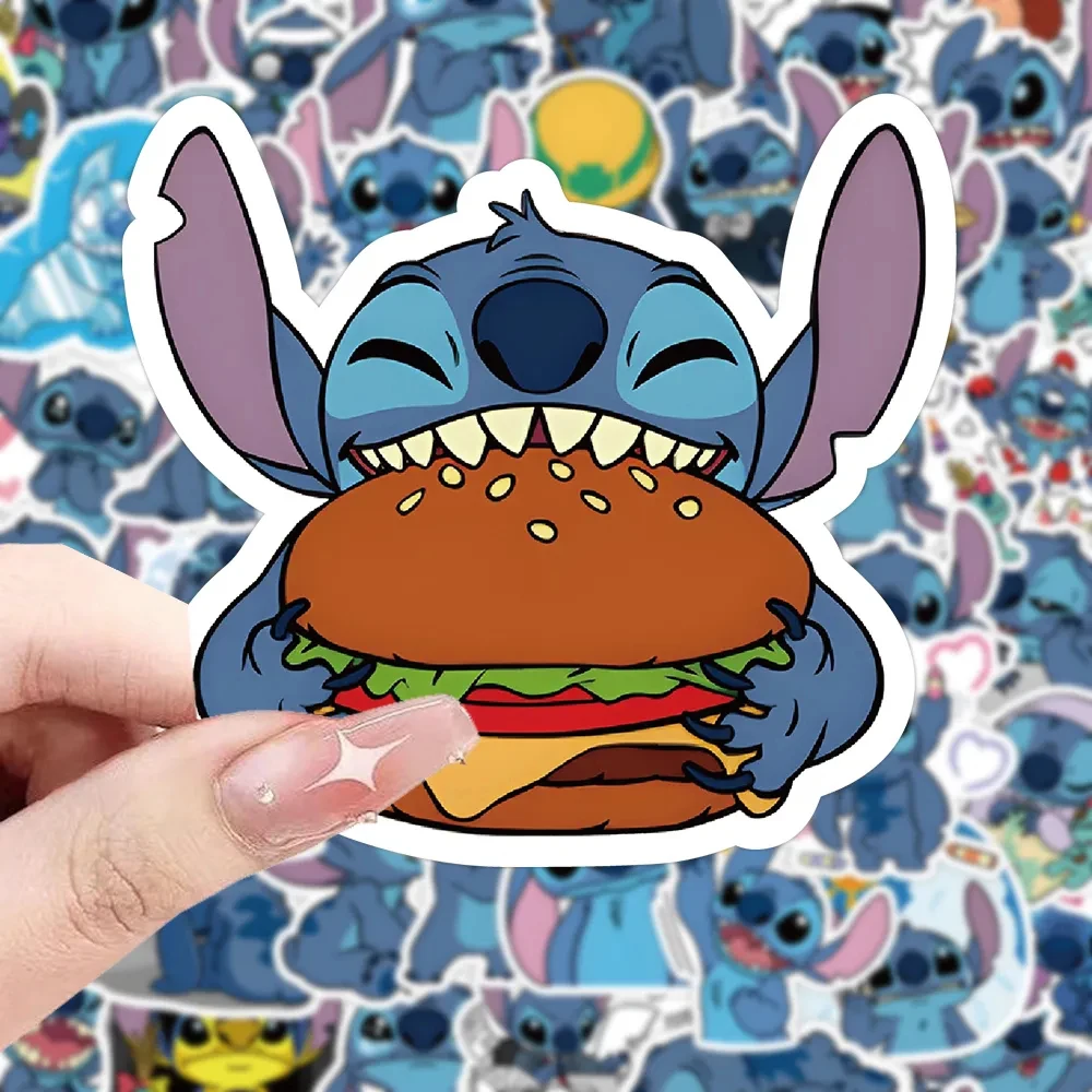 10/30/50/120pcs Cute Disney Cartoon Stitch Stickers for Kid Waterproof DIY Laptop Phone Case Stationery Kawaii Anime Sticker Toy