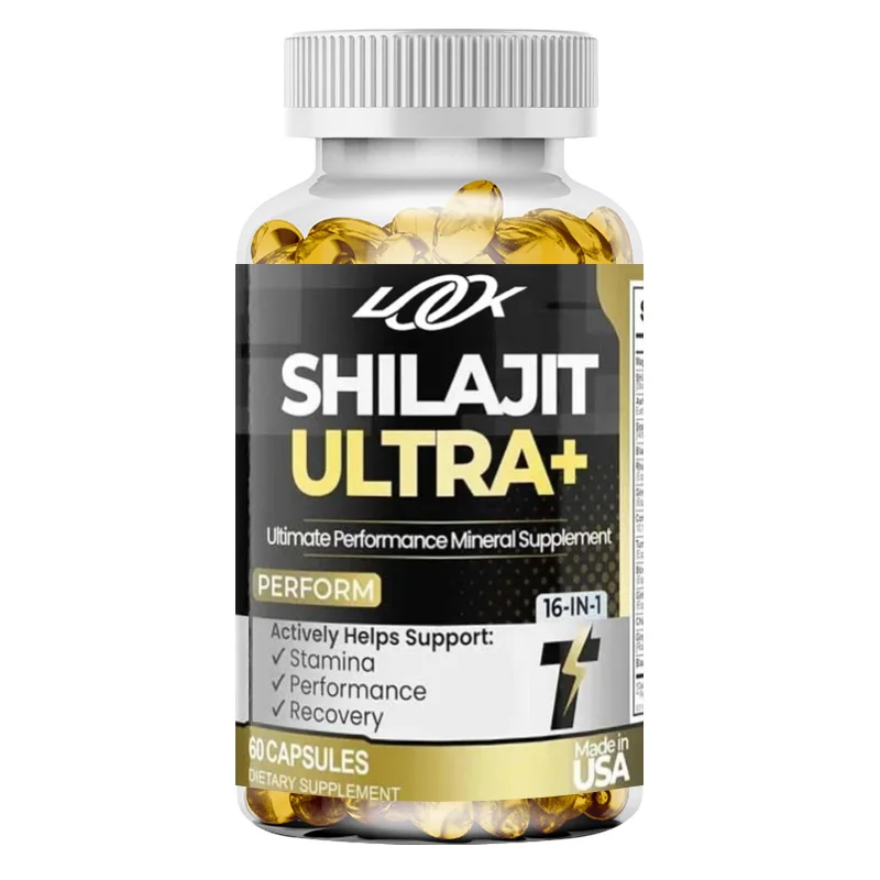 Pure Shilajit Supplements Include Seaweed, South African Drunken Eggplant,Rhodiola Rosea,magnesium, Turmeric, and Other Capsules