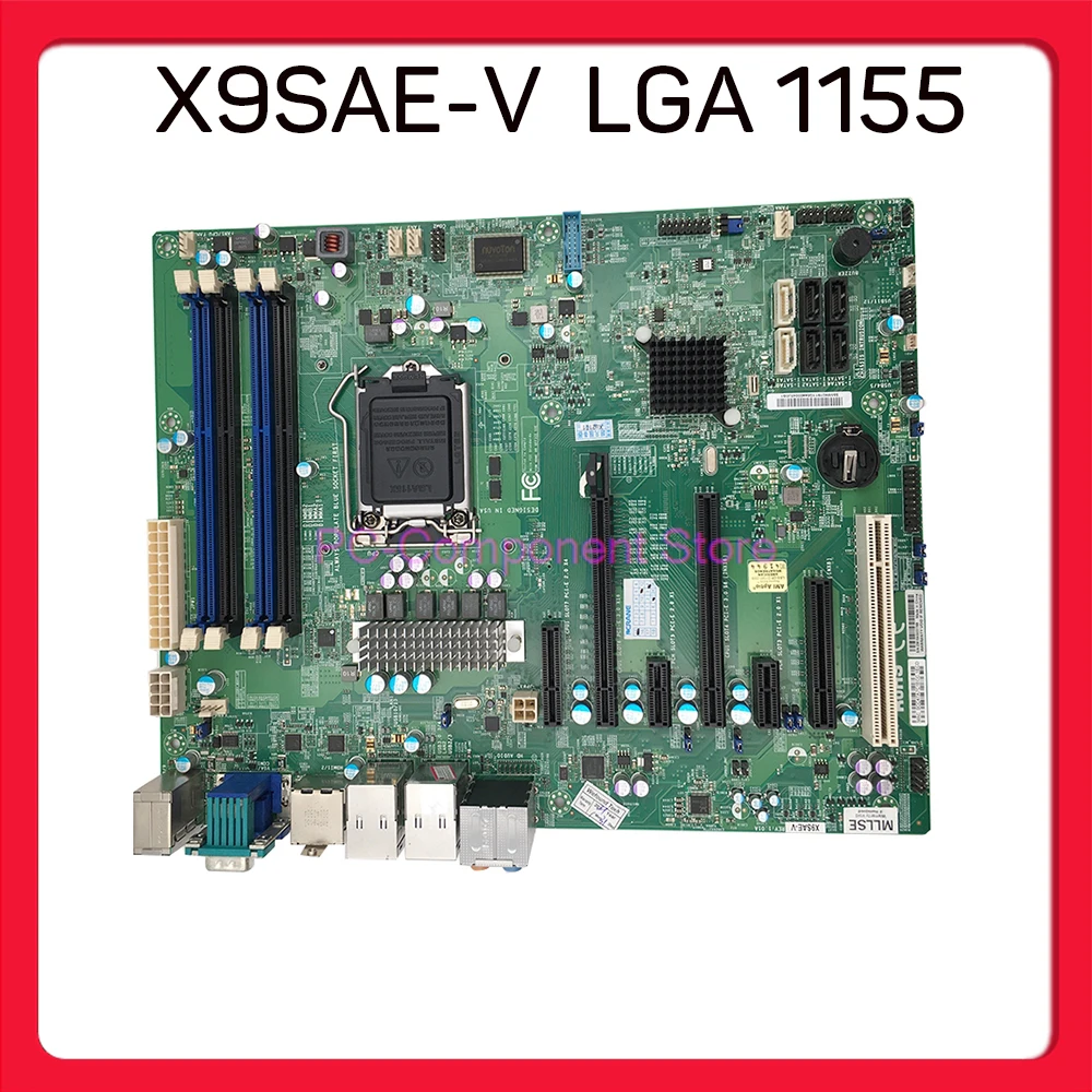 Server Motherboard For Supermicro X9SAE-V LGA 1155 support 1200V2 series C216 chip DDR3 Fully Tested