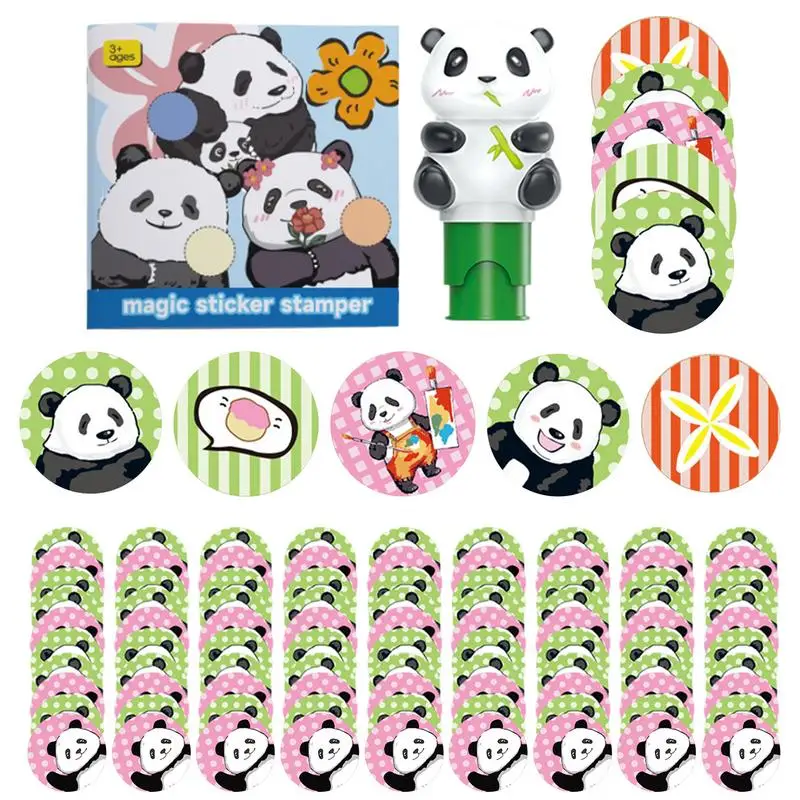 Stickers For Boys Stickers Bulk Boy Stickers With Panda Kids Stamper Sticker Toy Interactive Early Education Toddler Sticker