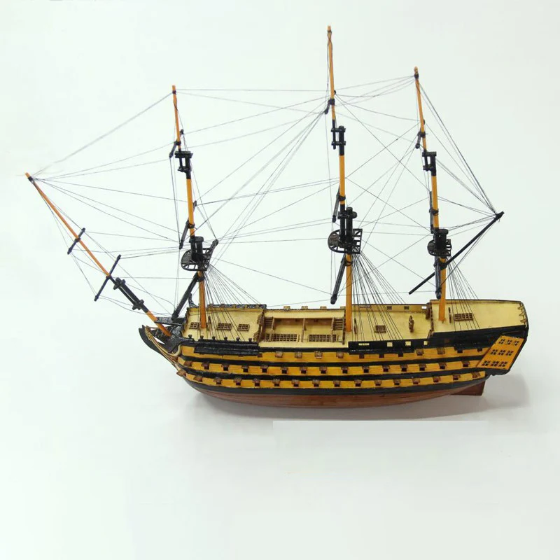 Scale Model HMS Victory Ship Model kits Simple Structure Version Sailbot kit Hands Practice Model Building