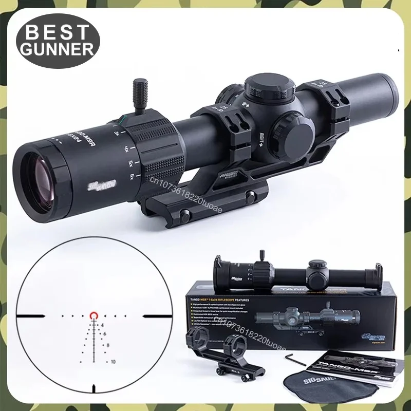 

T-MSR LPVO 1-6X24MM Second Focal Plane(SFP) Riflescope w/30mm ALPHA-MSR Mount Tactical Optical Spotting Scope For Hunting