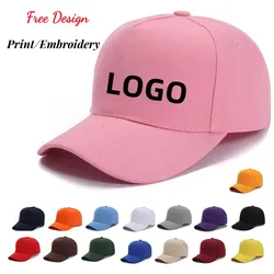 Free custom logo 5 Panel Trucker Caps Unisex Embroidery Baseball Cap For Women And Mens Dad Hat Outdoor Sport Sun Hats