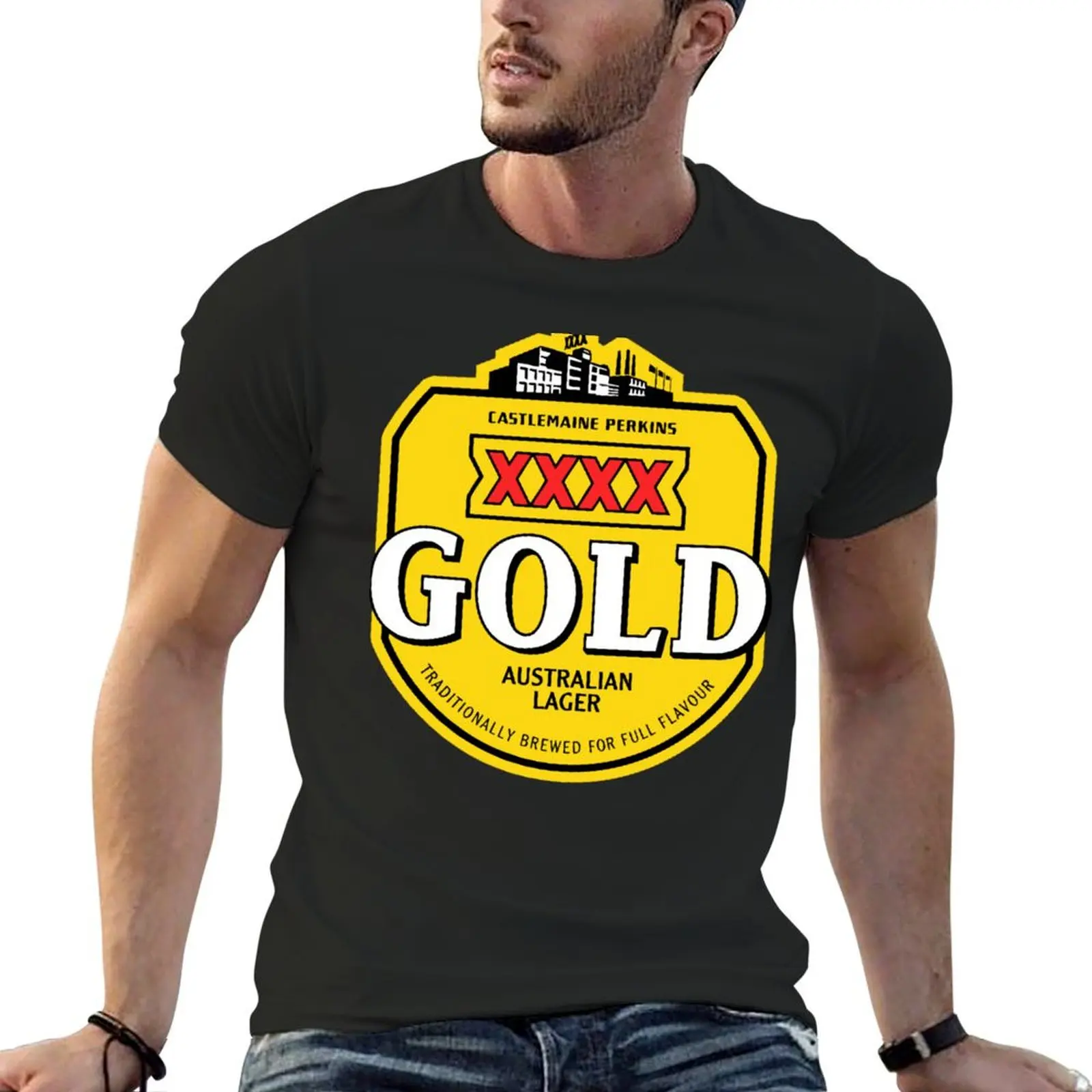 

XXXX gold logo T-Shirt quick drying anime clothes t shirt for men