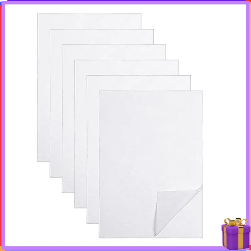 Advanced 6 Sheets Of Sticky Water Soluble Embroidery Stabilizer, Dissolvable Printing Paper Wash For Printed Embroidery