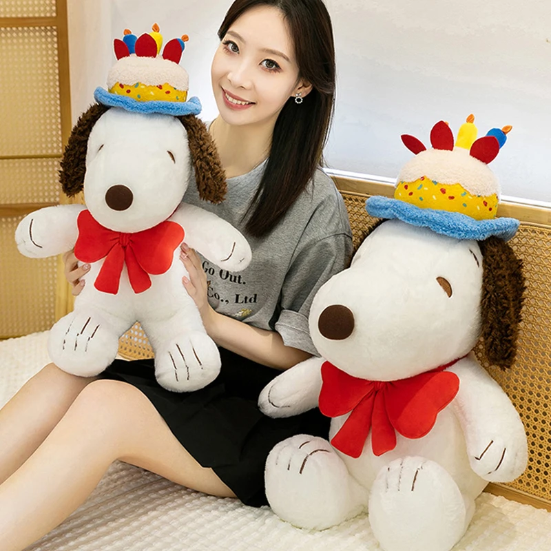 سانريو كعكة عيد ميلاد سنوبي دمية قطيفة القوس بوس سنوبي دمى النوم والدفع وسادة أفضل هدية للحلي المنزلية