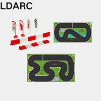 LDARC Portable RC Race Track Rubber Mat - 4 Sizes(160x90/120x60/240x120/240x240mm),for 1/76 1/64 1/58 Mini Cars (Race Accessory)
