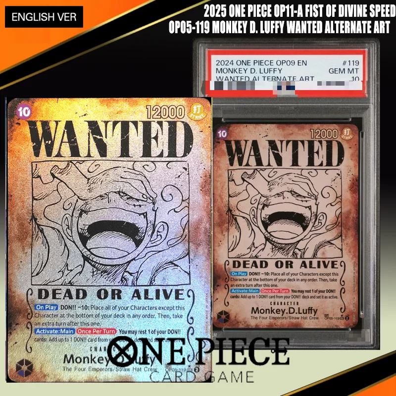 

Diy 2024 One Piece Op09-Emperors In The New World #119 Monkey D. Luffy Wanted Alternate Art Collection Anime Card