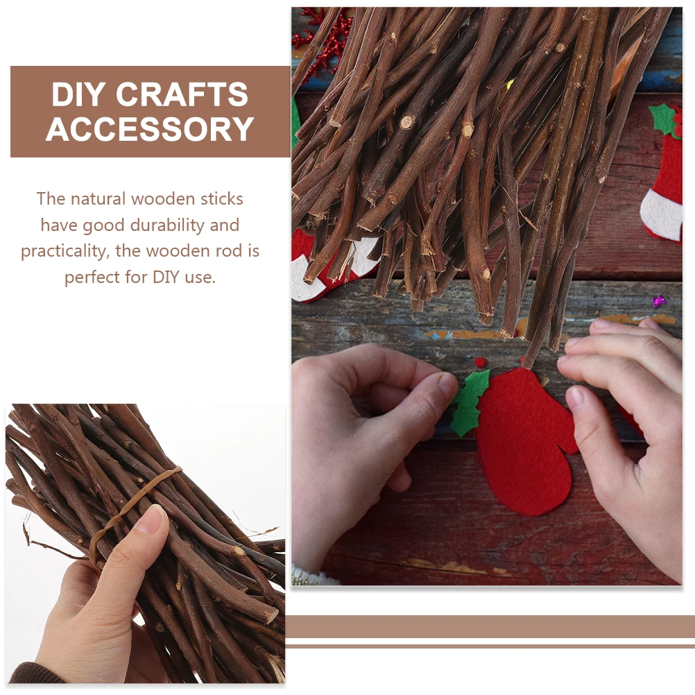 

50Pcs DIY Wood Craft Sticks Natural Wood Branches Decoration Strong Rustic Sticks for Photo Props Craft Projects Supplies