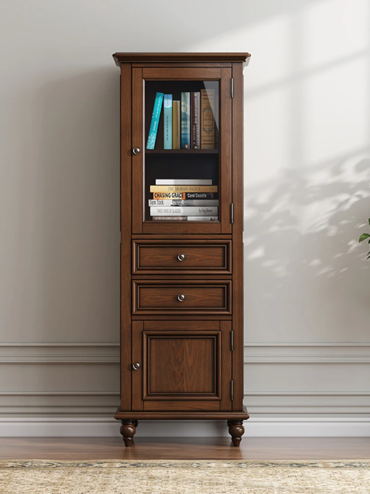 Xl High Cabinet Locker Tall Wine Cabinet European Style Solid Wood Single Door Side Cabinet Furniture