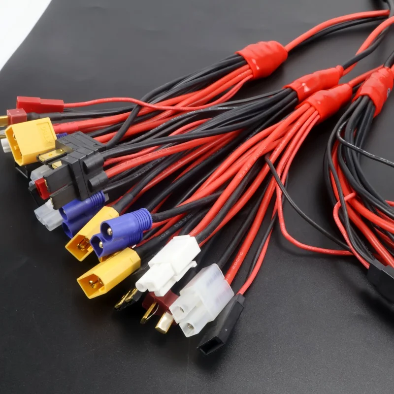 محول شحن 8 في 1 عالي الجودة 4.0 مللي متر قابس الموز إلى موصل EC3 XT60 TRX JST Futaba T لبطارية ليثيوم Imax B6 B6AC