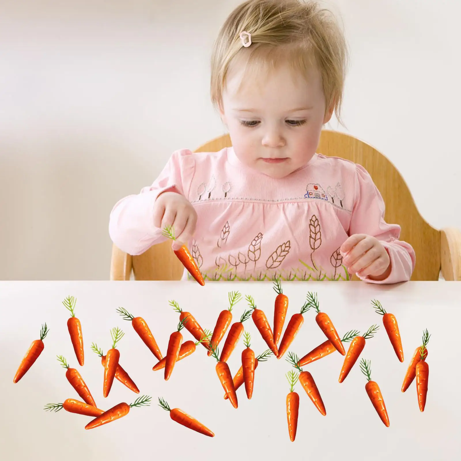 Cute Miniature Carrot Figure Foam Fake Vegetable for Fairy Garden Accessories Micro Landscape Decor Dollhouse Props Home Art