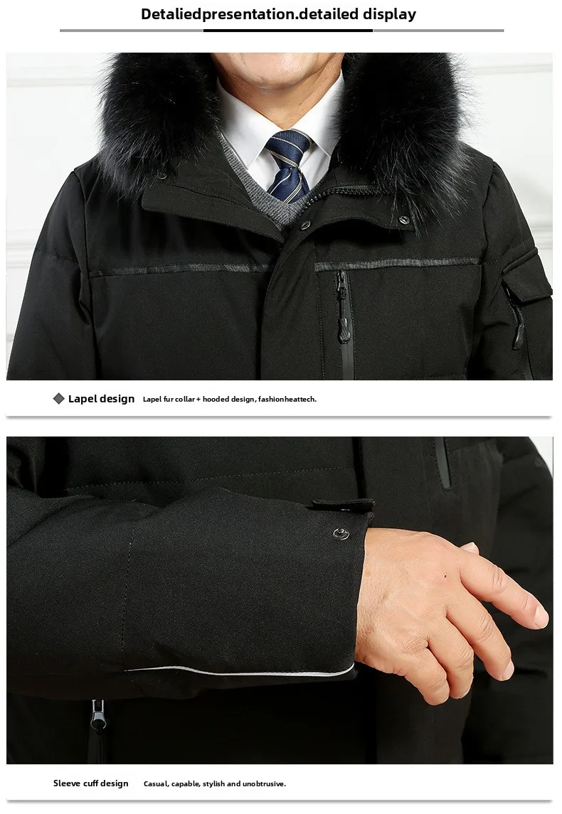 Luxury Brand Men's Down Coat And Parkas Top Quality Man Goose Down Jacket Thick Winter Padded Puffer Jacket Overcoat Padding HY7